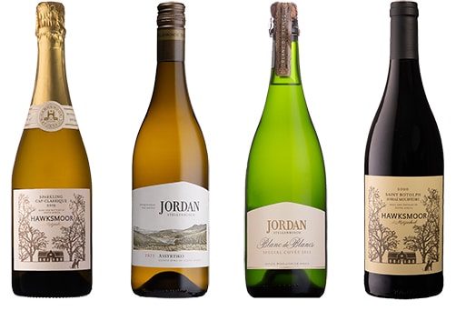 Four Wine Bottles Packshots